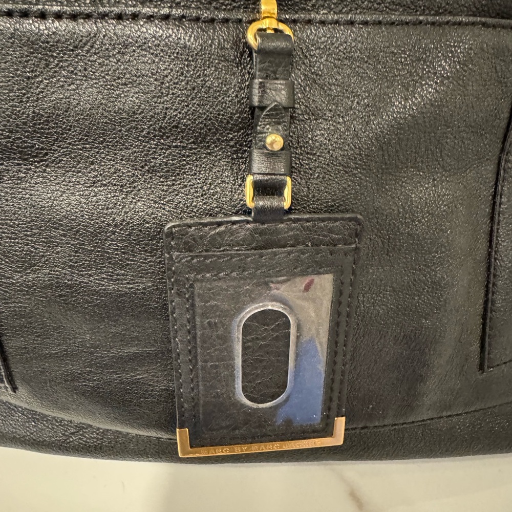 MARC by Marc Jacobs Black Leather Tote Bag - Picture 6 of 13